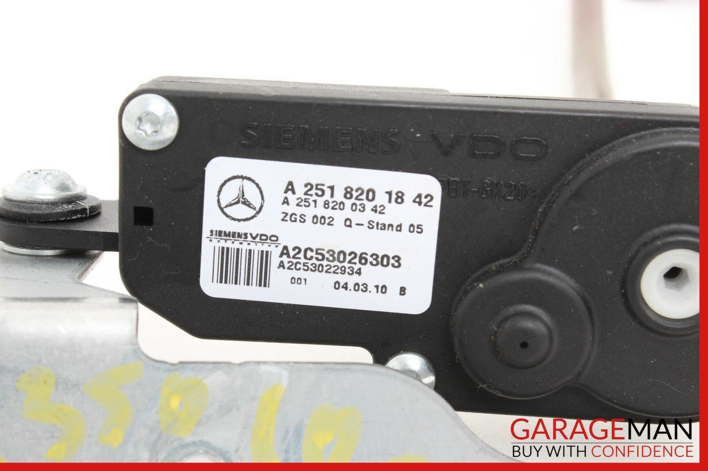 06-12 Mercedes W251 R350 R550 Rear Right Side Quarter Glass Window Motor OEM