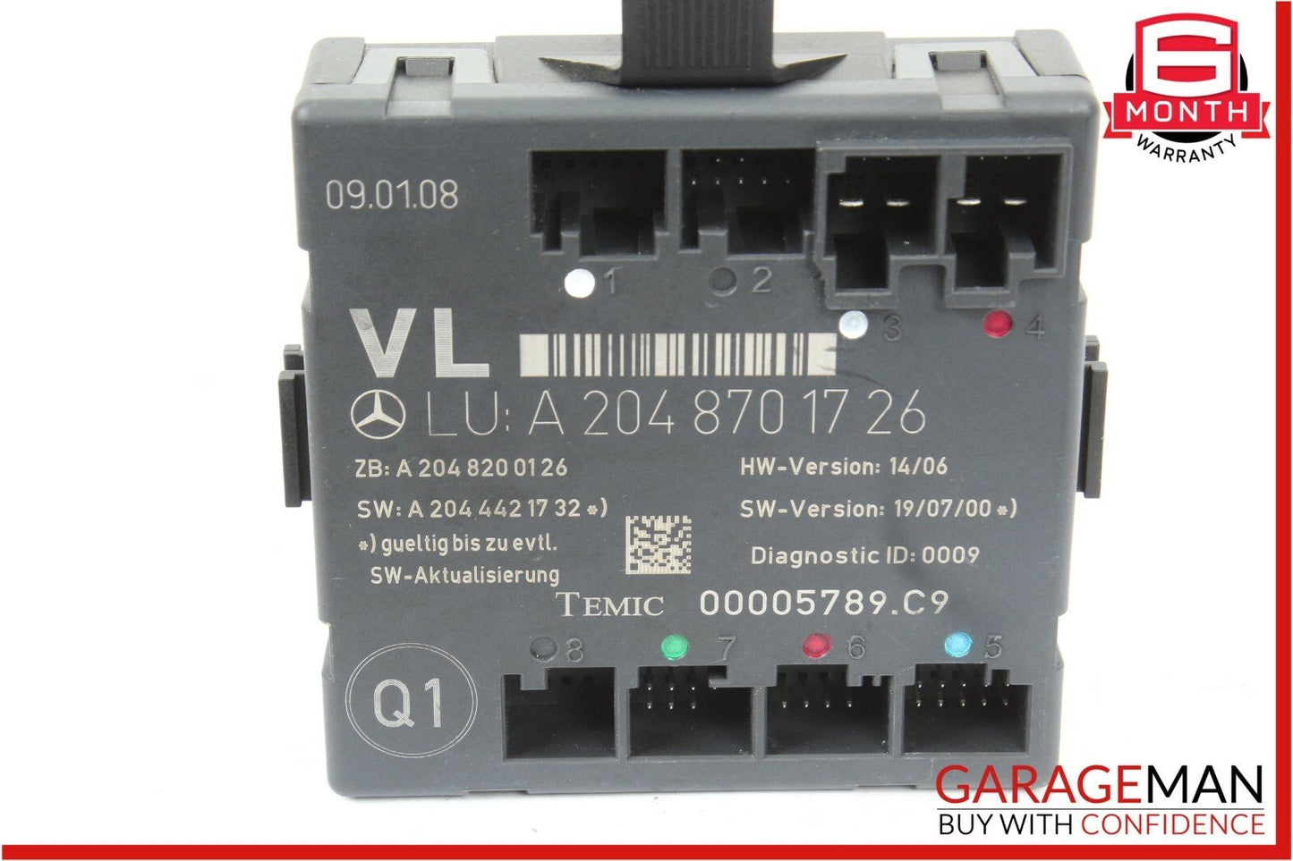 08-14 Mercedes W204 C300 C350 Front Left Side Door Control Module Unit OEM