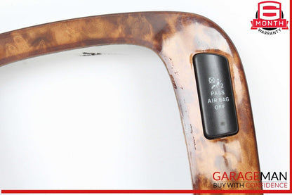 03-06 Mercedes W220 S500 4MATIC Center Console Shifter Distronic Bezel Trim Wood