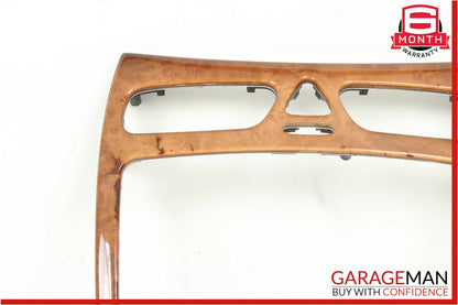 03-04 Mercedes W209 CLK500 CLK55 AMG Center Console Trim Bezel Cover Wood