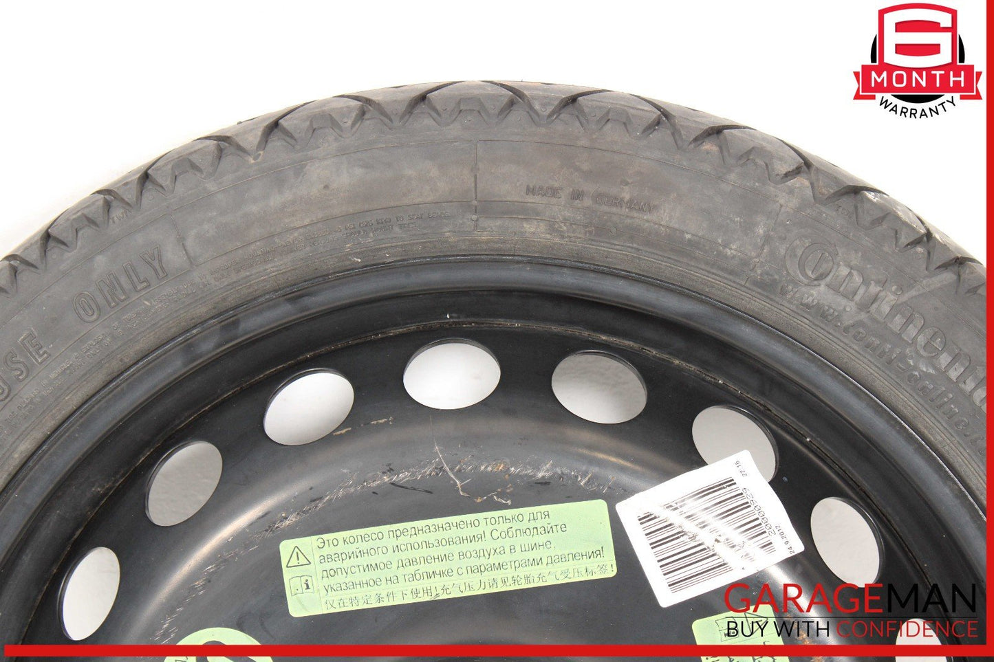 09-16 Audi S4 A4 B8 Spare Tire Wheel Rim T125/70 R19 OEM