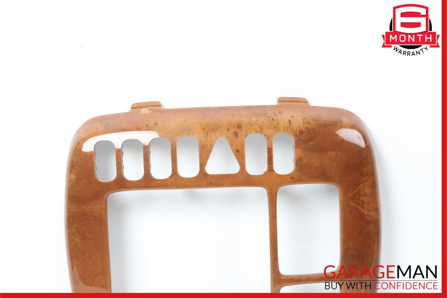 00-02 Mercedes W215 CL500 Center Console Radio Trim Cover Panel Bezel Wood