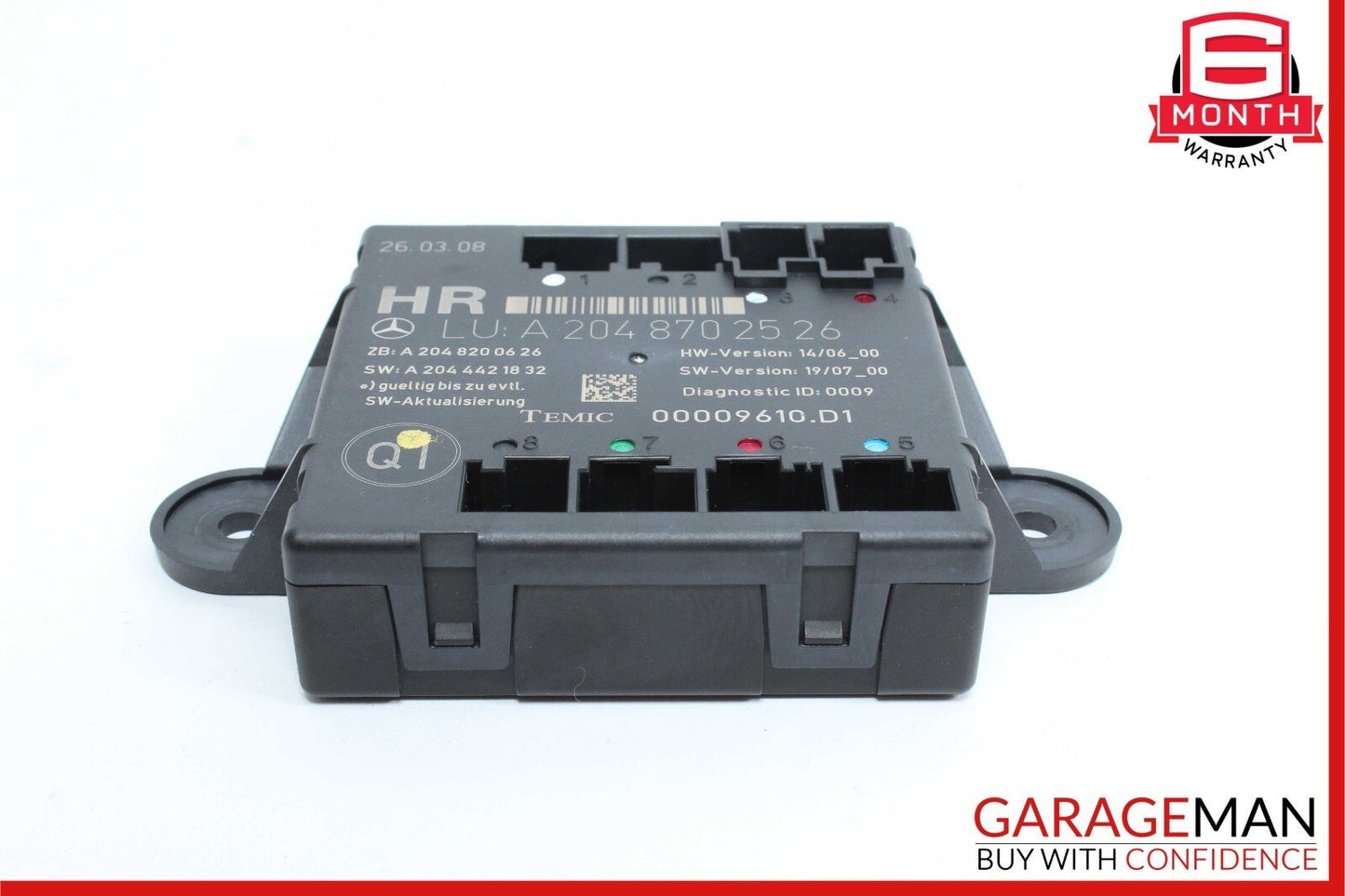 08-18 Mercedes W204 C300 GLK350 C250 Rear Right Side Door Control Module OEM