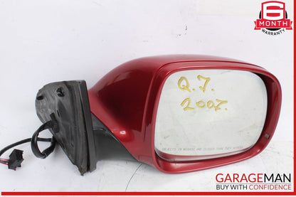 07-09 Audi Q7 Front Right Passenger Side Door Rear View Mirror Red OEM