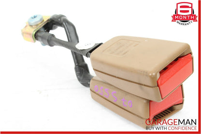 07-13 Mercedes W221 S550 Rear Right Center Dual Seatbelt Seat Belt Buckle Brown