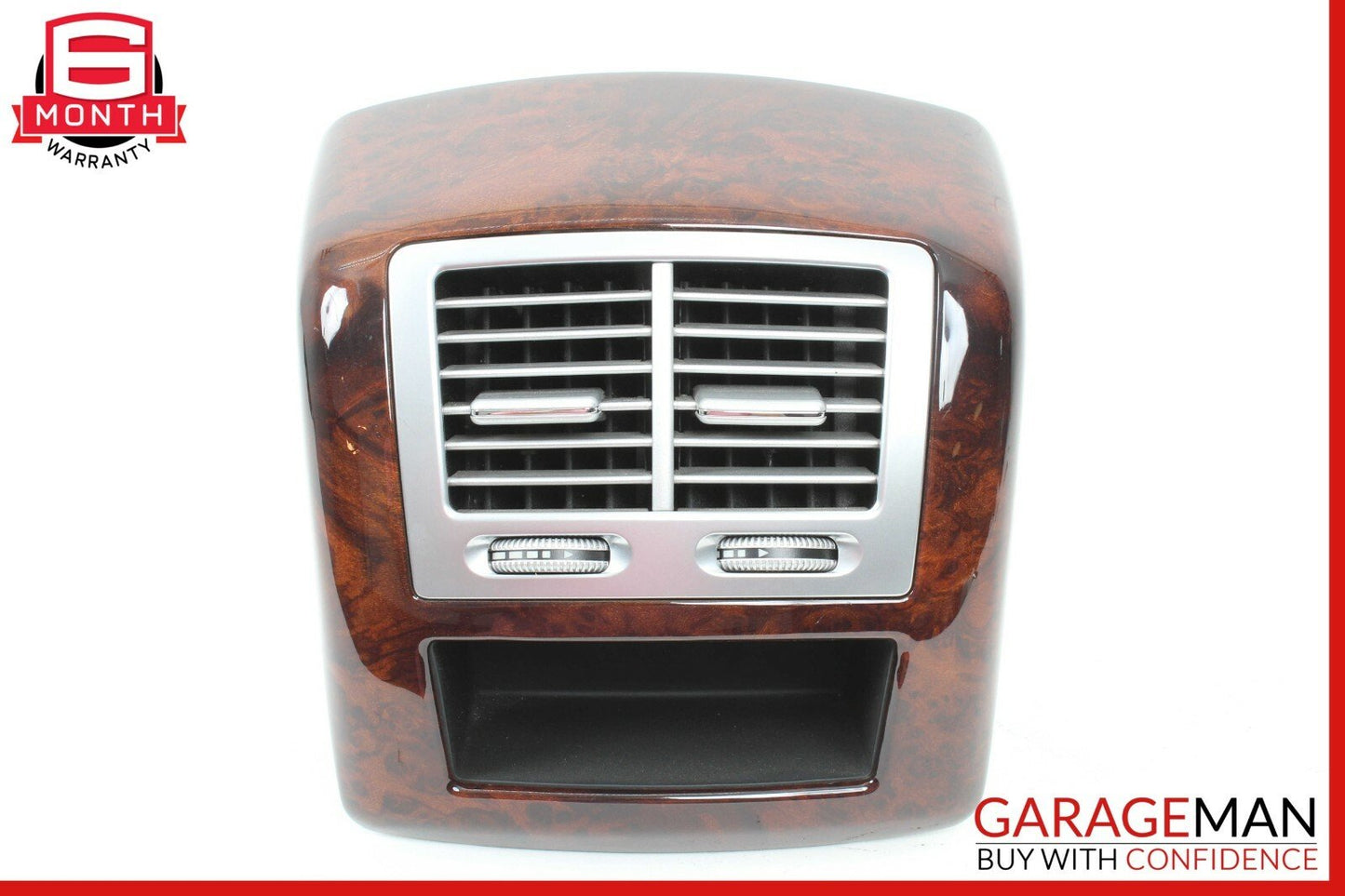 07-13 Mercedes W221 S550 Rear Center Console AC A/C Air Vent Trim Panel Wood OEM