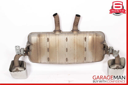 11-14 Porsche Cayenne 958 4.8L Rear Complete Exhaust Muffler Tips Pipe Assembly
