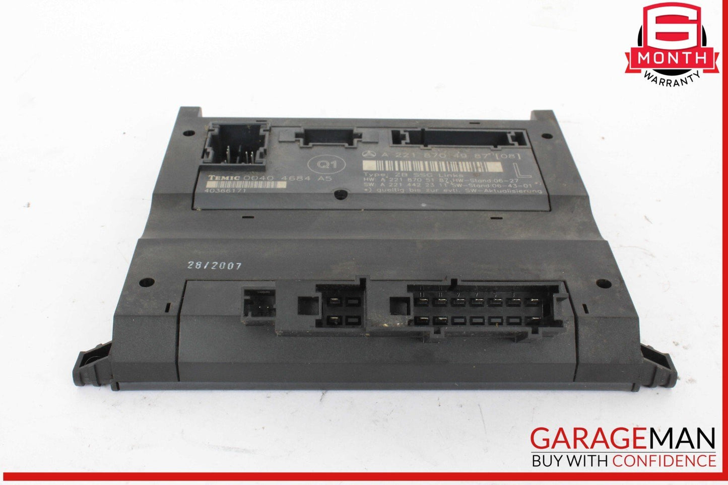 07-13 Mercedes W221 S550 S63 Front Left Driver Side Under Seat Control Unit OEM