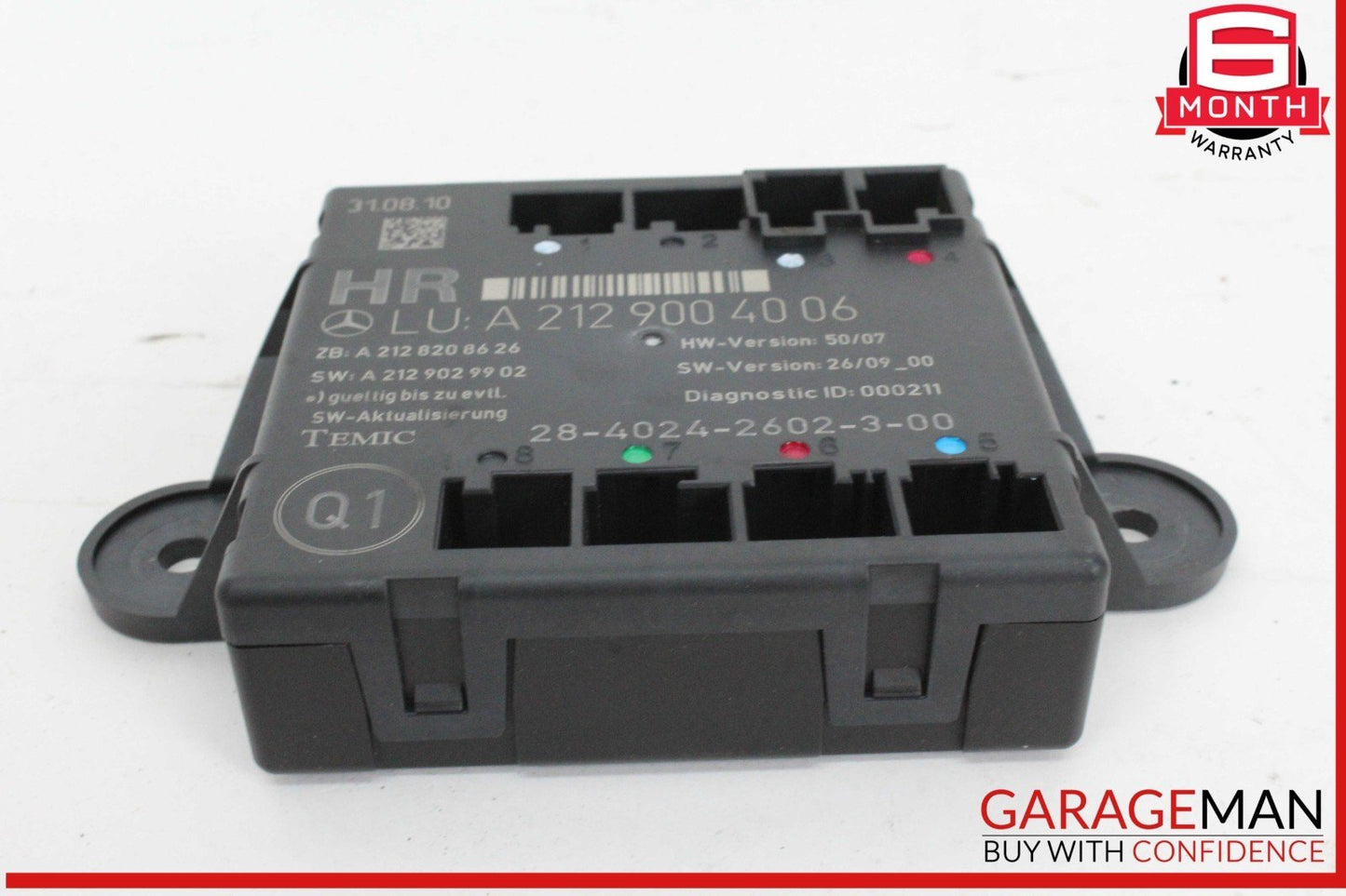 08-14 Mercedes W204 C300 C250 Rear Right Passenger Side Door Control Module OEM