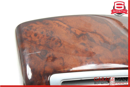 07-13 Mercedes W221 S550 Rear Center Console AC A/C Air Vent Trim Panel Wood OEM