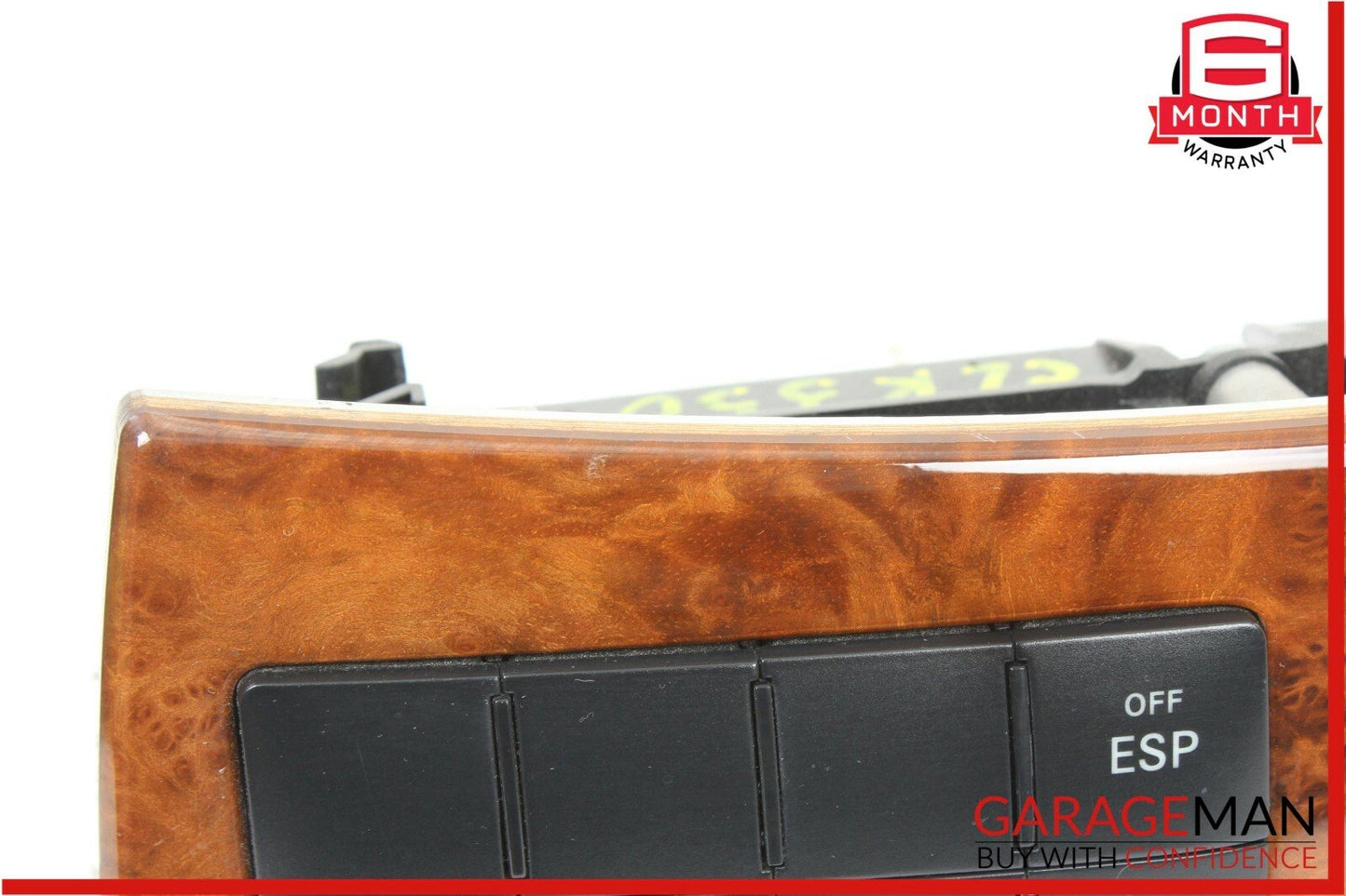 05-09 Mercedes W209 CLK350 Dash Heated Seat ESP Hazard Light Control Switch Wood