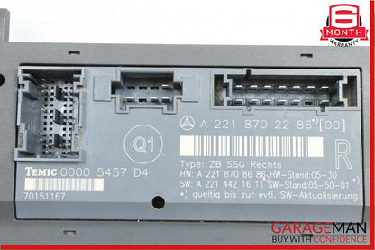 07-09 Mercedes W221 S550 Front Right Passenger Side Under Seat Control Module