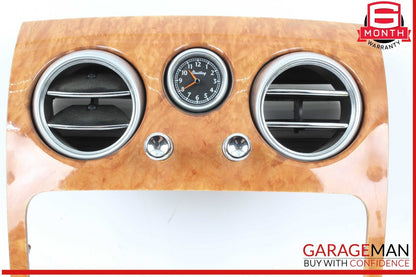 03-12 Bentley Continental GTC Central Dash Instrument Panel Trim w/ Air Vent OEM