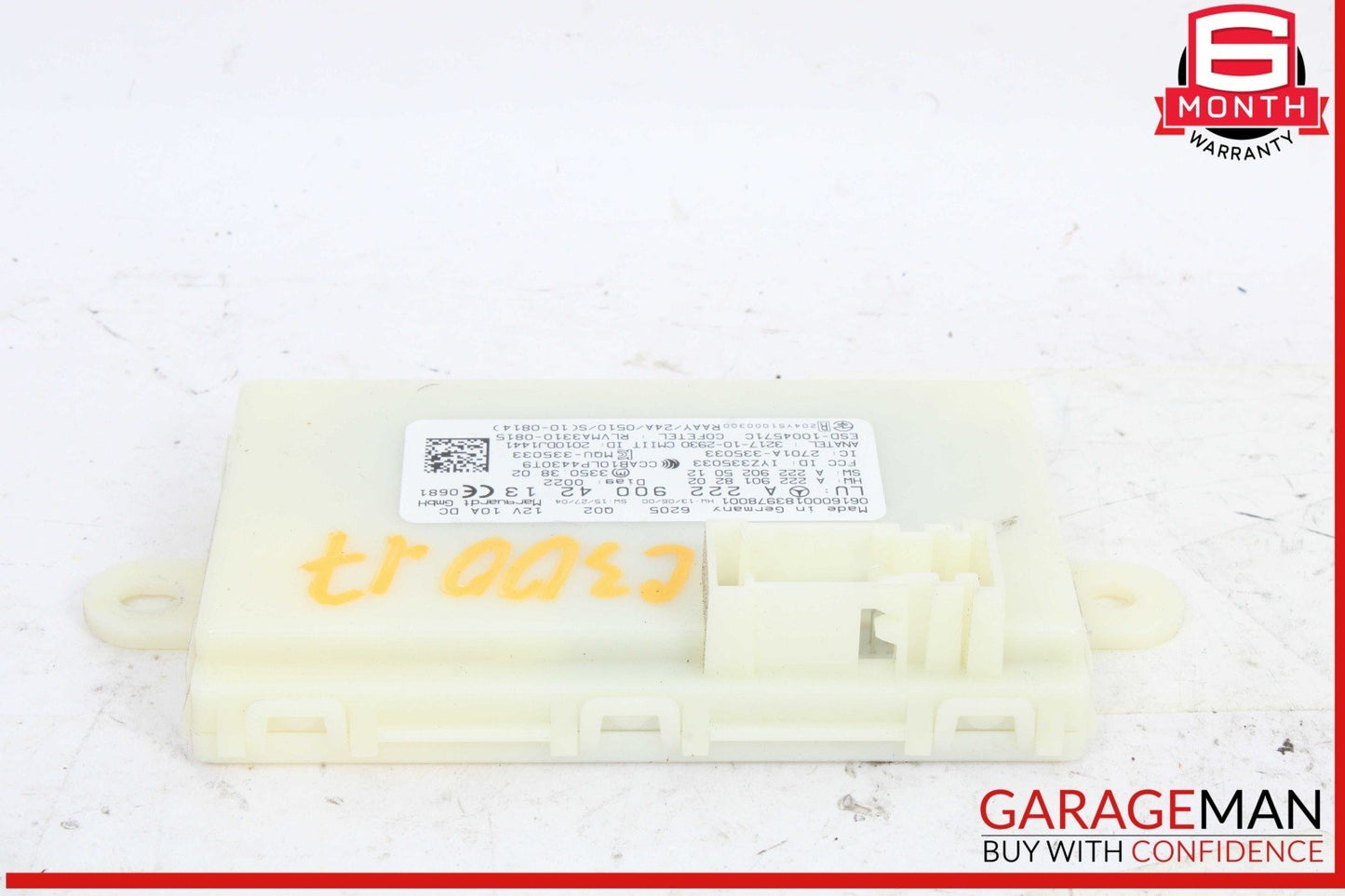 14-19 Mercedes W205 C300 4MATIC GLC350 Keyless Go Entry Control Module Unit OEM