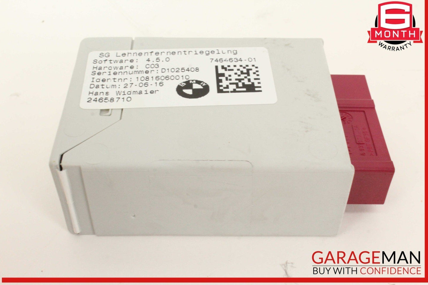 16-22 BMW X1 F48 Front Seat Backrest Control Module Unit 7464634 OEM