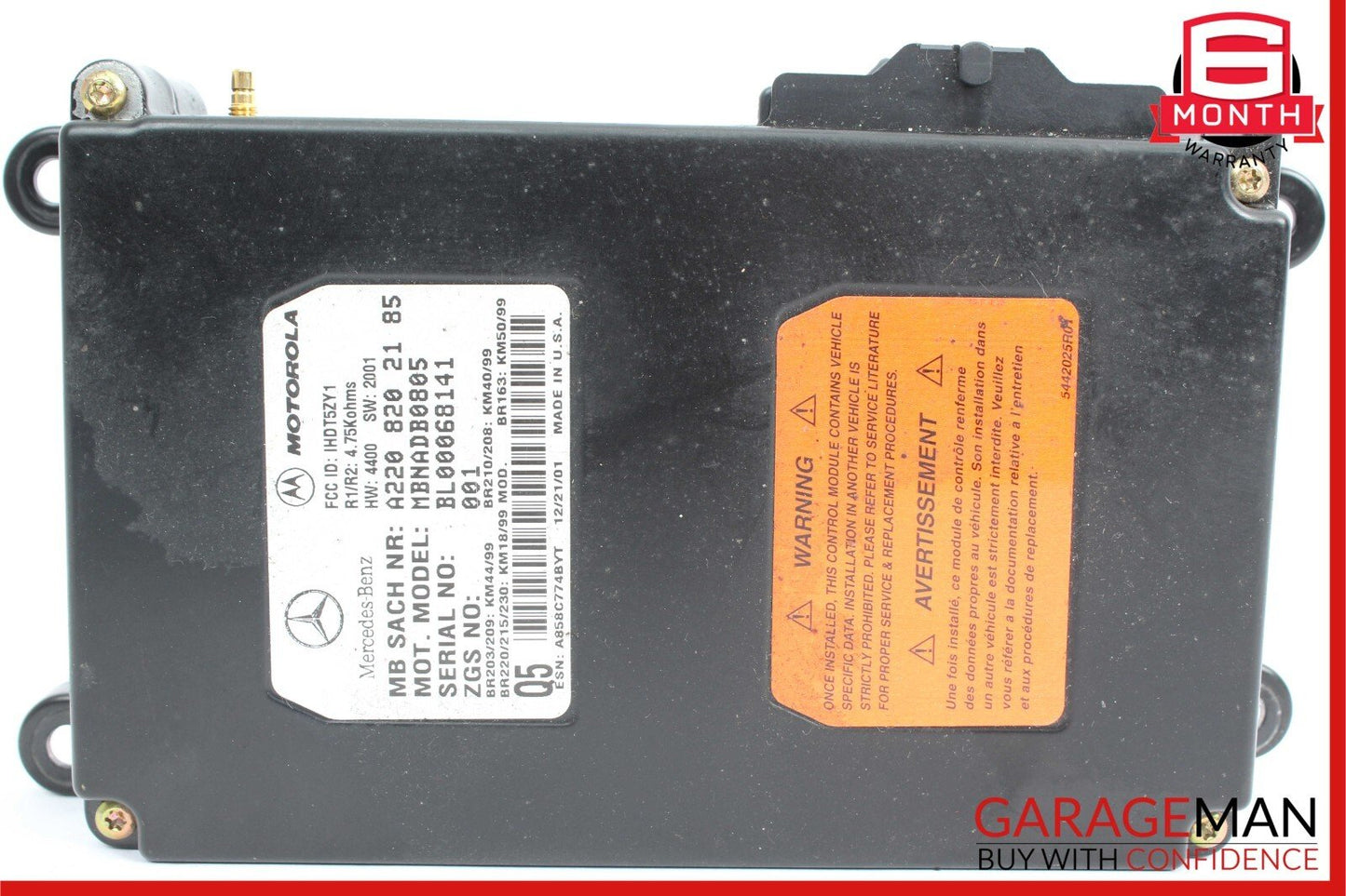 00-06 Mercedes R230 SL500 CLK55 AMG Voice Command Control Module 2208202185 OEM