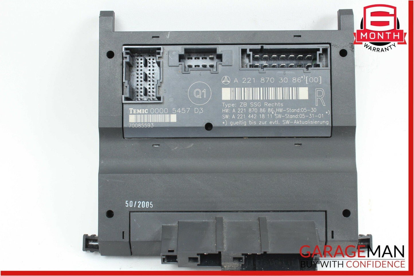 07-09 Mercedes W221 S550 Front Right Passenger Side Under Seat Controller Module