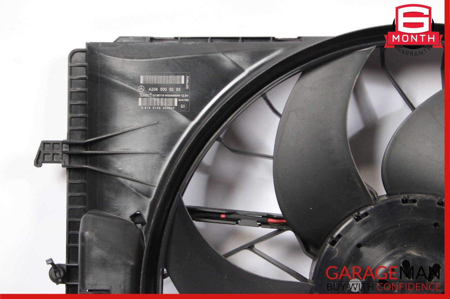 08-11 Mercedes W204 C300 Engine Radiator Cooling Fan Motor Assembly OEM
