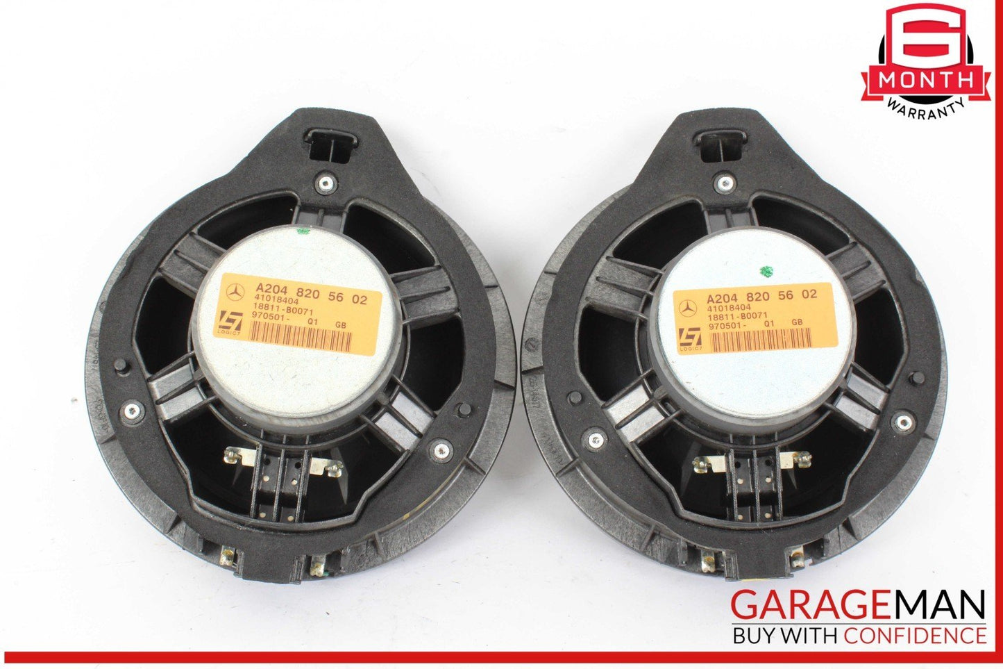 08-18 Mercedes W204 C250 C300 Rear Door Audio Speaker Logic 7 Set of 2 OEM