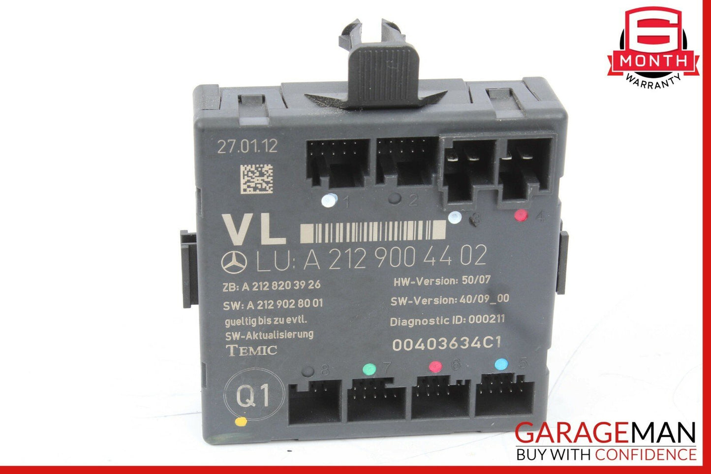 08-14 Mercedes W204 C250 C300 Front Left Side Door Control Module Unit OEM