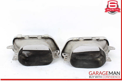 10-14 Mercedes W221 S400 Hybrid Rear Bumper Exhaust Muffler Tips Set of 2 OEM