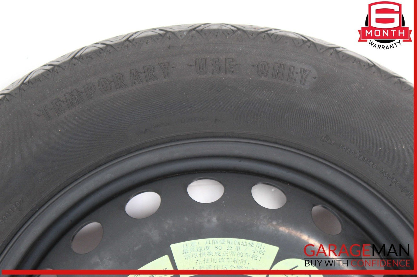 08-14 Mercedes W204 C180 C300 Emergency Spare Tire Donut Wheel Rim 125 90 16"