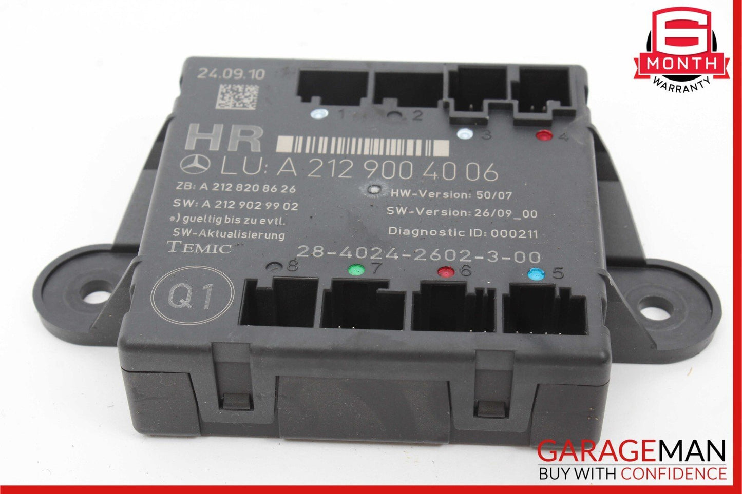 08-14 Mercedes W204 C300 C250 Rear Right Side Door Control Module Unit