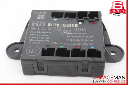 08-14 Mercedes W204 C300 C250 Rear Right Side Door Control Module Unit