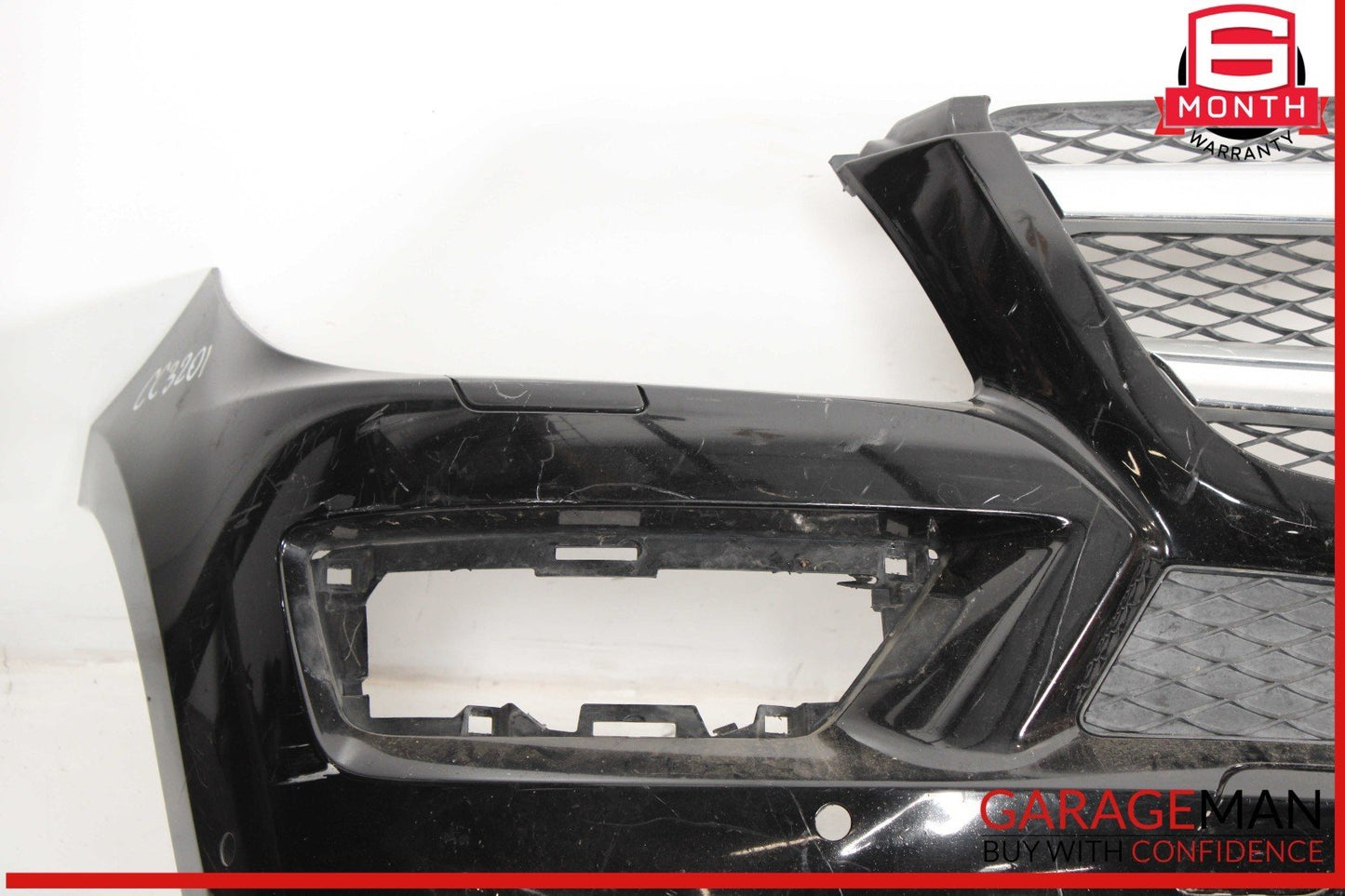13-16 Mercedes X166 GL450 Base Front Bumper Cover Grille Trim Assembly OEM
