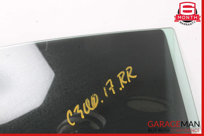 15-21 Mercedes W205 C300 C400 Rear Right Side Door Window Glass OEM