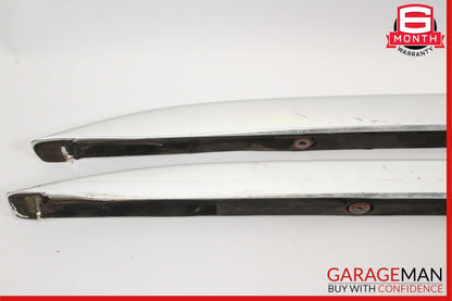07-15 Audi Q7 Baggage Luggage Roof Rack Rail Top Molding Set Chrome OEM