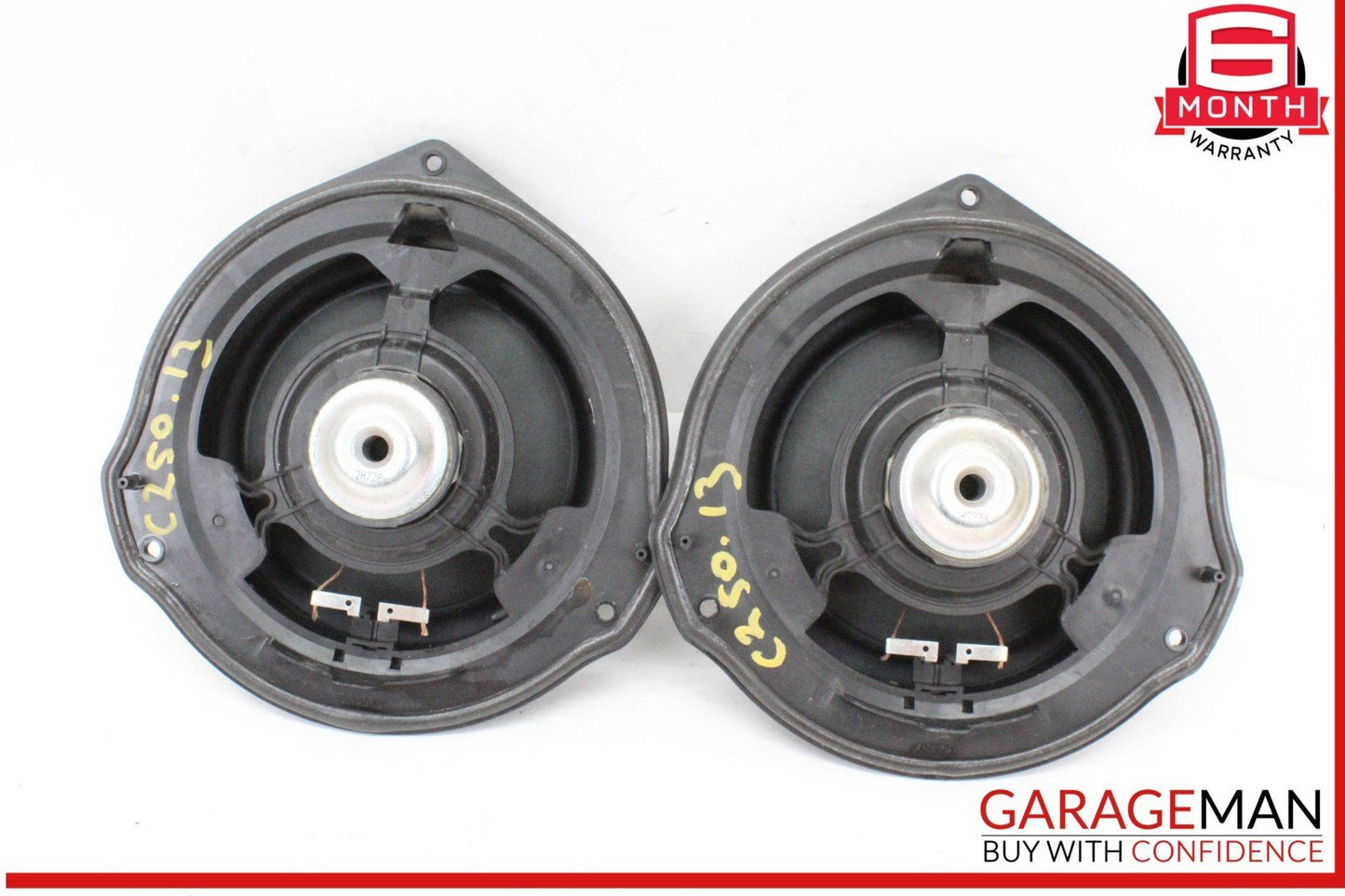 08-14 Mercedes W204 C250 CGI Front Right & Left Door Sound Speakers Set of 2 OEM