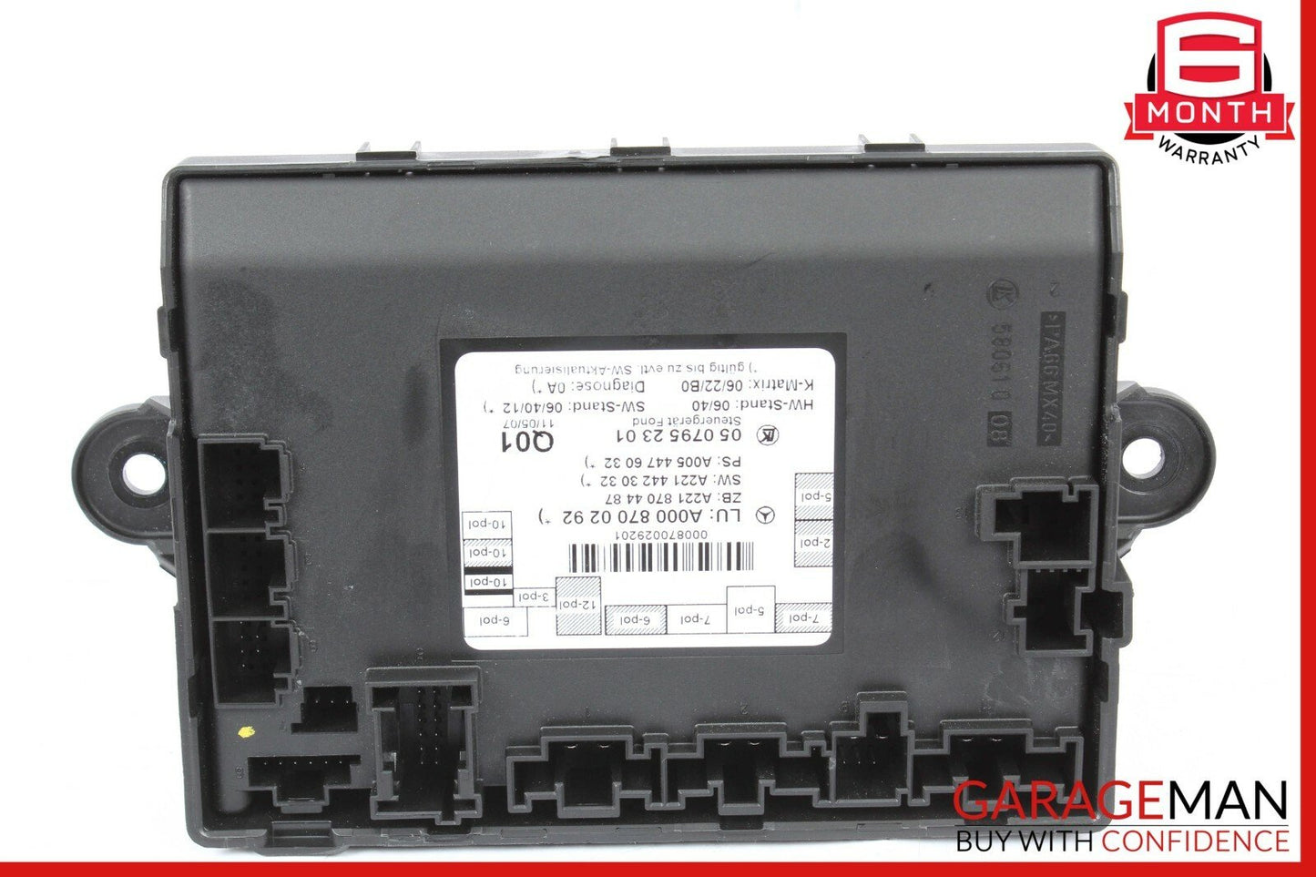07-13 Mercedes W221 S600 S63 AMG Rear Left / Right Side Door Control Module Unit