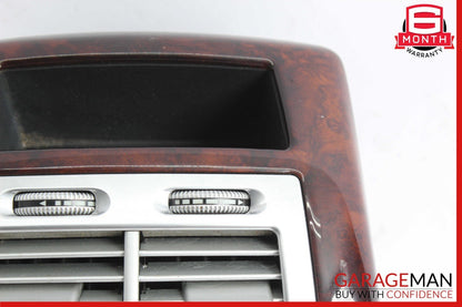 07-13 Mercedes W221 S550 S63 Rear Center Console A/C Air Vent Trim Panel Wood
