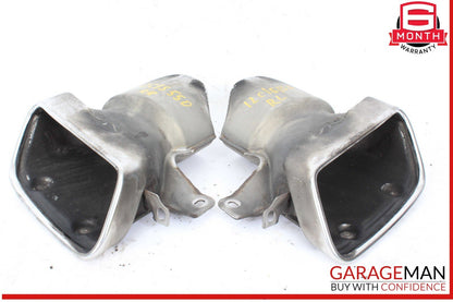 10-17 Mercedes X164 GL450 Rear Bumper Exhaust Muffler Tips Set of 2 OEM