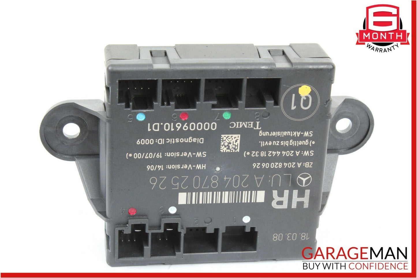 08-14 Mercedes W204 C300 Rear Right Passenger Side Door Controller Module Unit