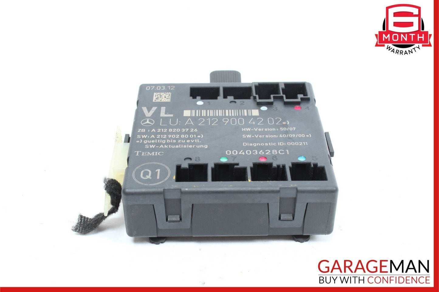 08-18 Mercedes W204 C250 C300 E400 Front Left Side Door Control Module OEM