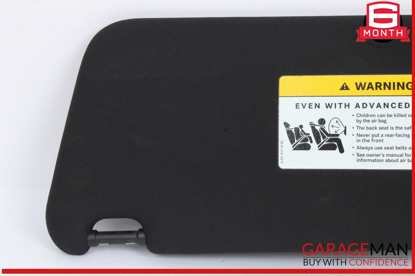 10-16 Mercedes W212 E400 Front Right Passenger Side Sunvisor Sun Visor Black OEM