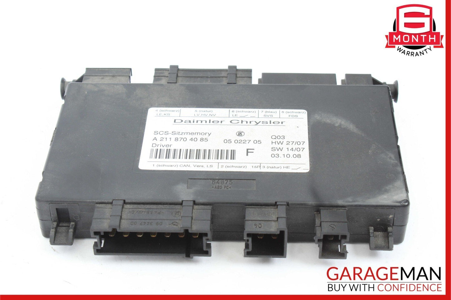 03-12 Mercedes W211 E350 CLS350 GL550 Seat Control Module Left Side OEM