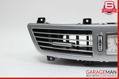 07-13 Mercedes W221 S550 S600 Center Dash AC A/C Air Vent Clock Trim Assembly