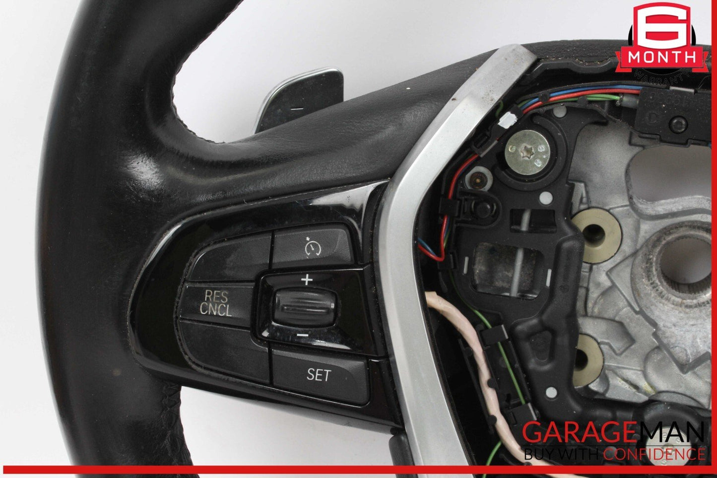 17-20 BMW 530E Steering Wheel w/ Paddle Shifters Black 32306866466 OEM