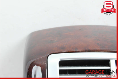 07-13 Mercedes W221 S400 Rear Center Console A/C AC Air Vent Trim Panel Wood OEM