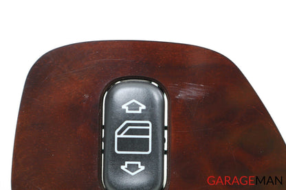 96-99 Mercedes W210 E300 E420 Rear Right Passenger Side Window Switch Trim Wood