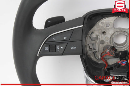 18-25 Audi Q5 Heated Leather Steering Wheel w/ Paddle Shifters Black 80A419091CM