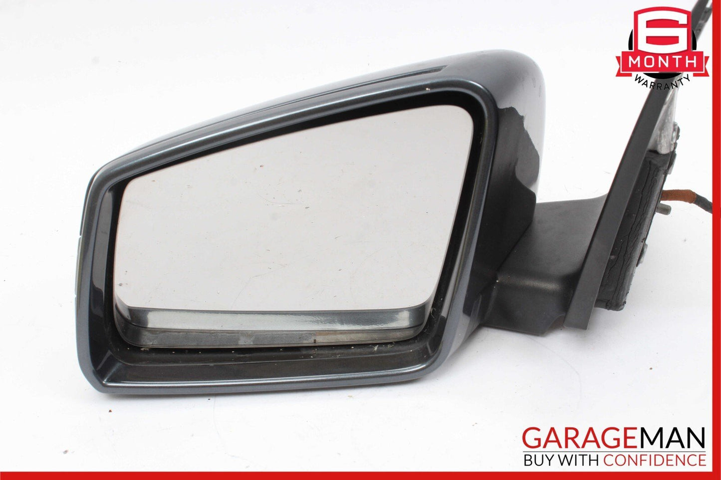 12-14 Mercedes W204 C300 Front Left Side Mirror Door Rear View Glass Grey OEM