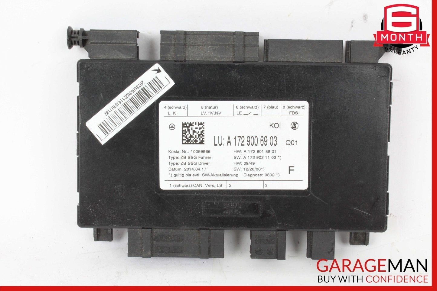08-18 Mercedes W204 C350 SLK250 Front Left Driver Side Seat Control Module Unit