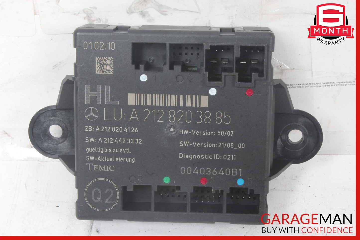 08-18 Mercedes W204 C300 E350 CLS550 Rear Left Door Control Module Unit OEM