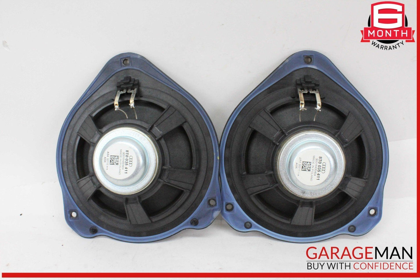 09-16 Audi A5 S4 Rear Right and Left Side Audio Door Speaker Set 8T0035411 OEM