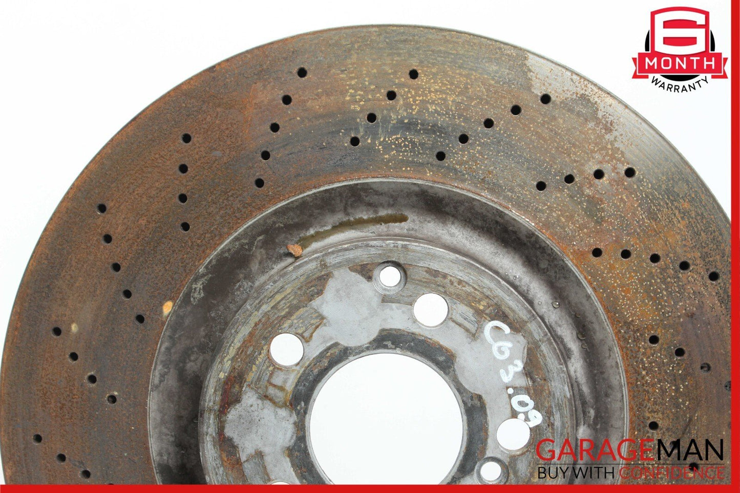 08-14 MERCEDES W204 C63 AMG REAR RIGHT & LEFT SIDE BRAKE ROTOR DISC SET OEM