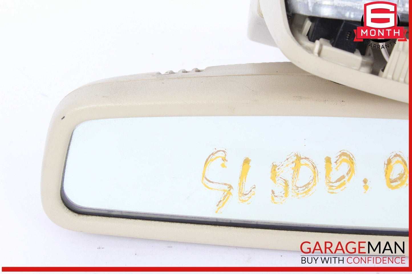 03-06 Mercedes R230 SL500 Interior Front Top Upper Rear View Mirror Beige OEM